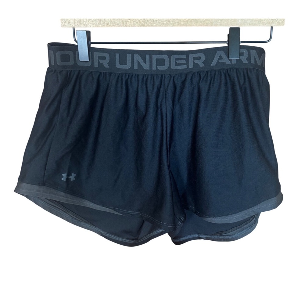 Under Armour UA Play Up 2.0 Shorts Womens Large Loose Lightweight Black Running